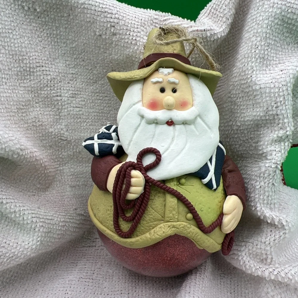 Cowboy‎ Santa Claus Round up Christmas Ornaments 5